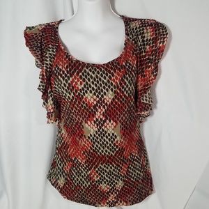 Y2k Mesh Snakeskin Top